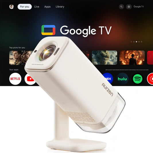 Aurzen Portable Projector with Google TV